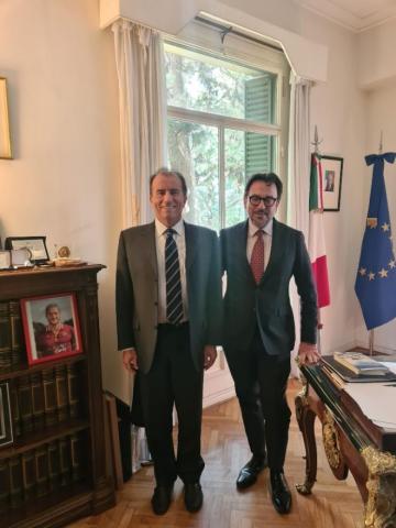 Il professor Zanino con Fabrizio Lucentini, Ambasciatore d’Italia a Buenos Aires