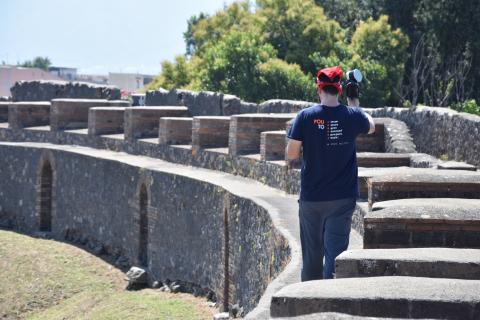 Il Team al lavoro tra le rovine di Pompei