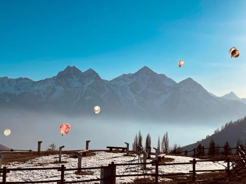 Il momento del lancio delle mini sonde progettate dal gruppo di ricerca del DISAT