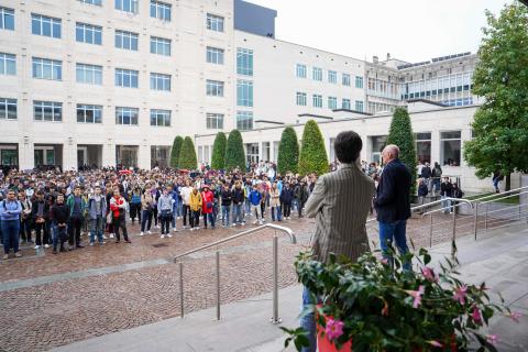 Il Vicerettore dà il benvenuto alle matricole