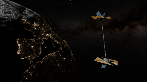 Progetto ASTRO, render del sistema Tether