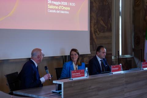 The speech by Vice-Rector Stefano Sacchi