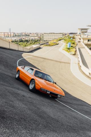 Historical car models on Lingotto test track
