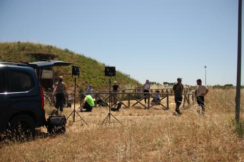 During the 3D scanning of the site