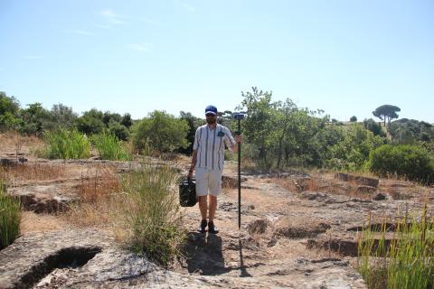 Geospatial data acquisition in progress