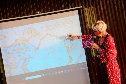 Un momento della conferenza al Bastione di Santo Domingo