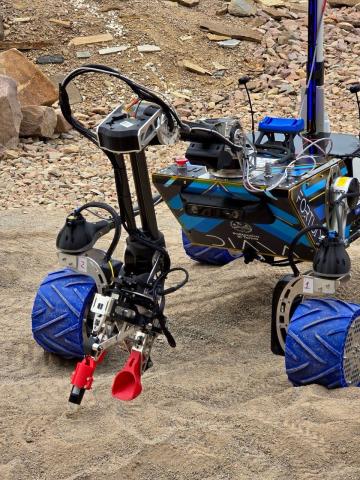 The rover is the result of the students' work