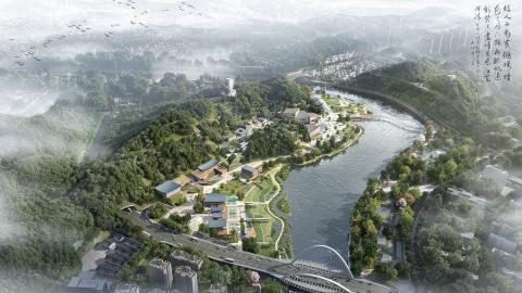 Aerial view of the project