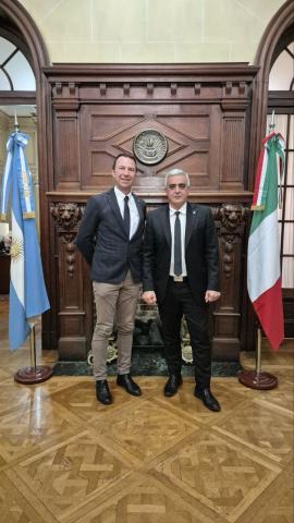 Il Rettore Corgnati con il Rettore dell'Università di Rosario Franco Bartolacci