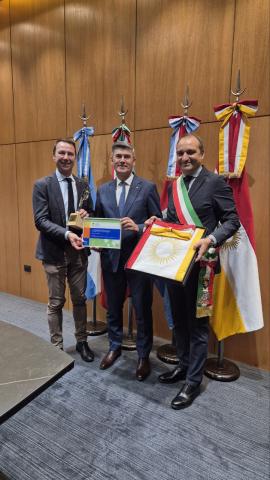 Il Rettore Corgnati e il Sindaco Lo Russo con il Sindaco della Città di Cordoba, Daniel Passerini