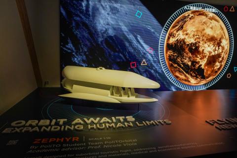 Dettaglio dell'esposizione: viaggiare in orbita