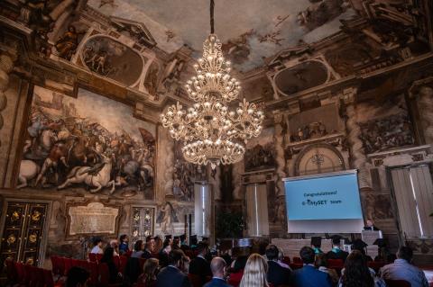The ceremony at Castello del Valentino