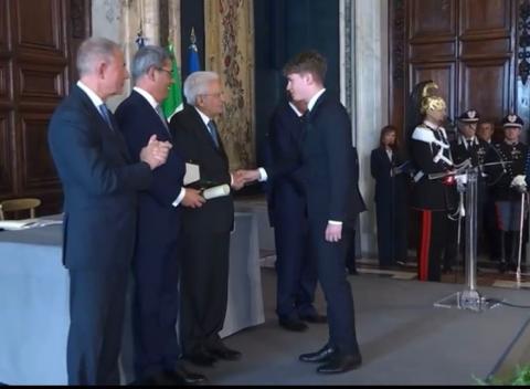 Durante la cerimonia di premiazione