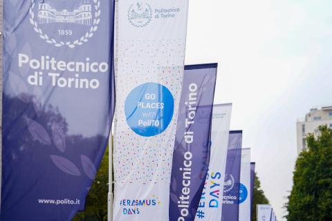 Foto degli stendardi dell'evento