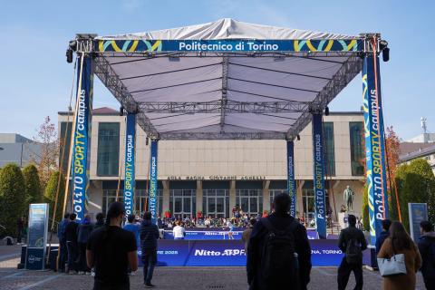 Il campo da pickleball montato al Campus Ingegnerie