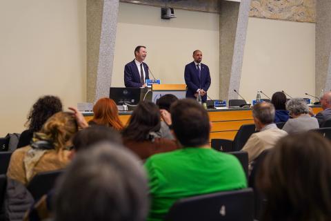 Il Rettore Corgnati con Diego Nargiso