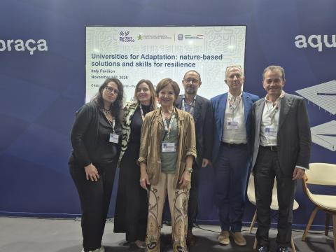 Da sinistra: Laura Corazza (UniTO), Carmen Aina (UPO), Patrizia Lombardi (PoliTO), Mario Ravera (PoliTO), Maurizio Tira (UNIBS, EUA), Piero Di Carlo (Ud'A)