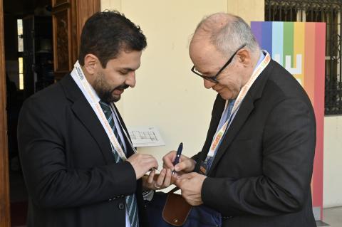 Il Decano della facolta’ di Ingegneria della Pontificia Universidad Javeriana, Diego Patino, neoeletto nello Steering Committee della Rete; il Rettore della Pontificia Universidad Javeriana, Luis Fernando Munera Congote