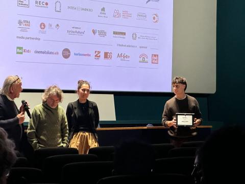 Riccardo Roscio alla premiazione