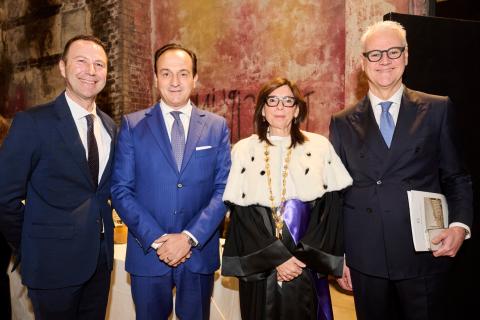 Da sinistra, Stefano Corgnati, Alberto Cirio, Laura Ramaciotti, Paolo Zangrillo