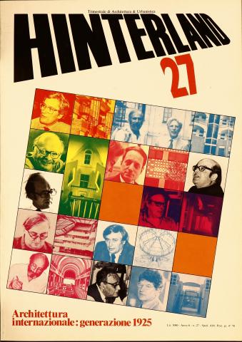 Hinterland, annata 1983, volume VI, numero 27 (settembre)