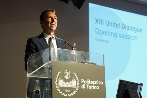 Il Rettore alla opening session