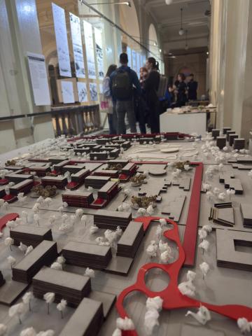 Modello urbano dei Sava Blocks esposto durante l’Exhibition