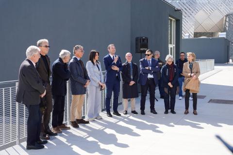 Momento condiviso per l'inaugurazione del parcheggio 