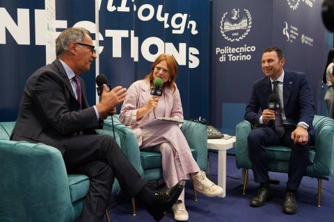 Da sinistra: Giacomo Portas, Valeria Ciardiello e Stefano Corgnati