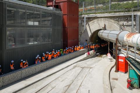 Durante le visite ai cantieri