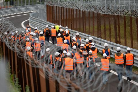 Durante le visite ai cantieri