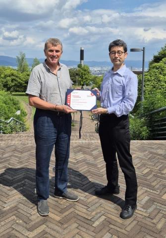 Il professor Quaglia alla Kyoto University