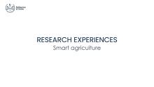 Esperienza di ricerca | Smart agriculture