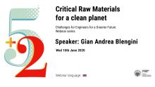 Critical Raw Materials for a clean planet