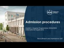 Webinar presentation - Master's Degree Programmes	