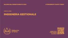 Presentazione del corso di laurea in Ingegneria Gestionale