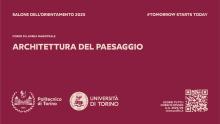 Presentazione del corso di laurea magistrale in Architettura del Paesaggio