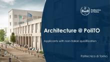 Webinar: Architecture 2025 - Bachelor's Degree Programme TIL & Apply, students with Non-Italian Qualification