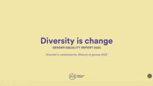 Bilancio di Genere 2024 | Diversity is change