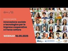 Webinar 16/09/2025 - Innovazione sociale e tecnologica per le imprese cooperative e il terzo settore