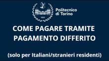 Come pagare tramite pagamento differito (solo per italiani/stranieri residenti)