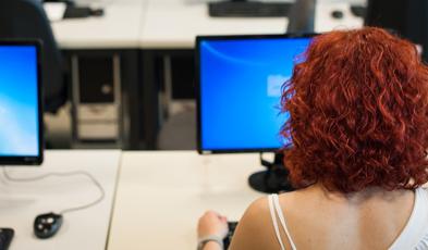 persona al videoterminale