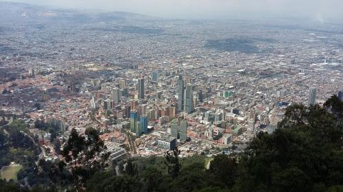 Veduta aerea della città di Bogotà in Colombia