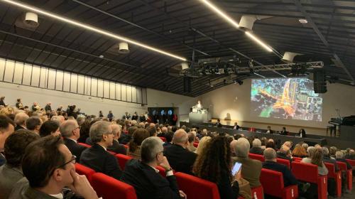 Il pubblico in aula magna durante l'inaugurazione