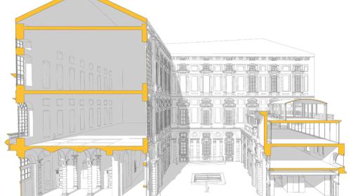 Spaccato assonometrico Collegio dei Nobili