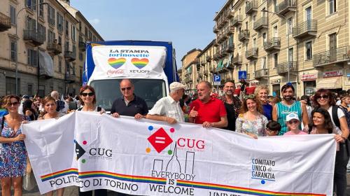 Il CUG Unito e Polito con i rettori Saracco e Geuna alla manifestazione