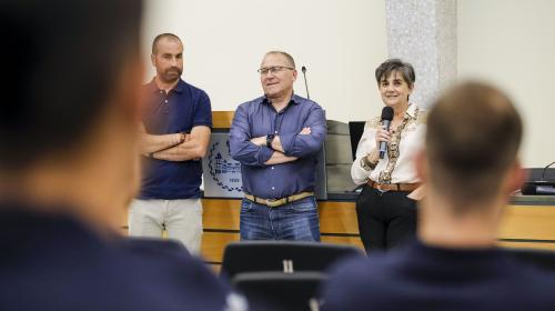 Il mister Giancarlo Camolese allena la squadra di Ateneo