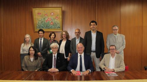 La delegazione in visita alla Ryukoku University