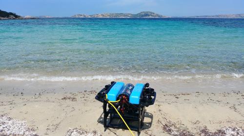 Il ROV pronto all'immersione