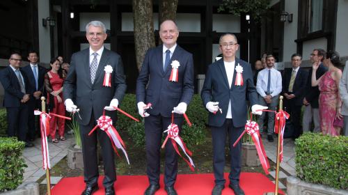 The ribbon cutting ceremony